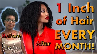 Do These 3 Things If Your Natural 4C Hair Refuses To Grow For 1-Inch Monthly | Efikzara