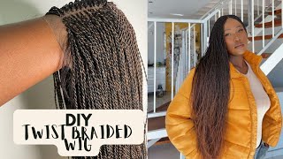 Diy Frontal Braided Wig Without Lace Closure // Twist Braided Wig Using X-Pression Braid Extension