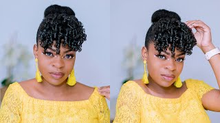 Curly Bangs Tutorial On 4C Hair | Quick And Easy