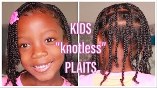 Kids’ “Knotless” Braids/Plaits Diy | No Weave | Natural Hair