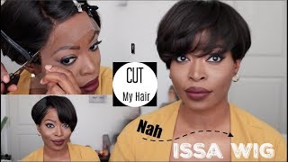 I Cut My Hair.. Issa Wig: My First Wig :Pixie Cut ( Beginner Friendly)
