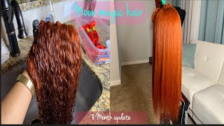 Alliexpress Moon Magic Hair Review | 8 Month Update | Water Color Ginger To Scarlet Red |