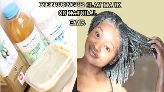 Bentonite Clay Mask On 4C Natural Hair | Hair Treatment | Tsholo Phoka