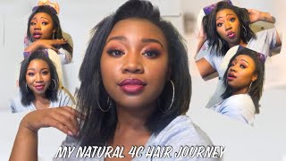 Straightening Natural Hair After 5 Years | 4C Hair Journey | Keratin Treatment