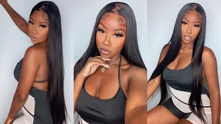 Zig Zag Middle Part Tutorial On A 5X5 Hd Closure Wig Ft Nadula Hair | The Tastemaker