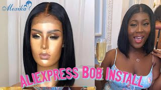 Installing A Bob Wig| Moxika Offical Store| Grwm| I Am Officially Obsessed With Bobs| Aliexpress Wig