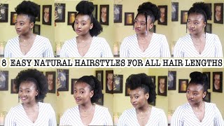 8 Easy Natural Hairstyles | Quick & Easy Hairstyles | 4C Hair Care | Tsholo Phoka