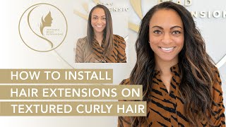 How To Install Straight Hair Extension On Textured Curly Hair
