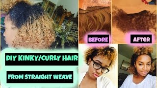 Diy How To Get Kinky/Curly Hair From Straight Weave