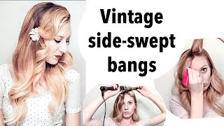 Vintage Side-Swept Bangs