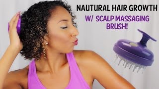 Natural Hair Growth W/Scalp Massaging Brush!| Biancareneetoday
