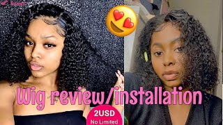 Affordable Kinky Curly Bob Wig Review | Funmi Hair Aliexpress