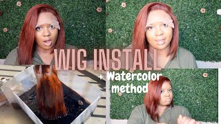 Ginger Bob Wig Install | Affordable | Wavymyhair + Watercolor Method