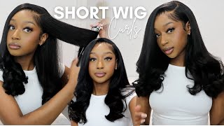 My Go-To Hairstyle | Short Side Part Wig Install W/ Curls | Wiggins