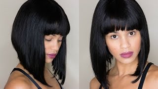 Inverted Bob Lace Wig With Bangs Feat. Eva Wigs