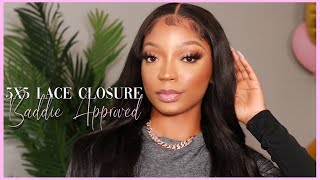 Slay A Closure Like A Lacefront Wig! | Svt 5X5 Transparent Lace Closure Install & Review