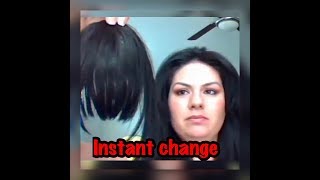Instant Change W/ Hair Extension Bangs & Highlights