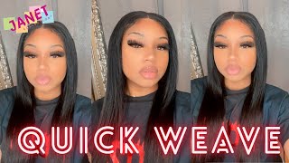 Beginner Friendly Janet Collection Quick Weave Hd And 3 Bundles Straight Hair Link Included