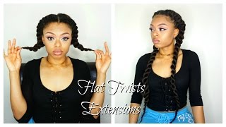 Natural Hair: Flat Twist With Extensions