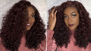 Bombshell Wig!!| It'S A Wig Swiss Lace T Braided Part Kandee | Ft Ebonyline #Curlywig #Ebonylin