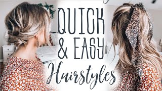 4 Super Quick & Easy Hairstyles | Cute Messy Hairstyles | Product Free & Heatless