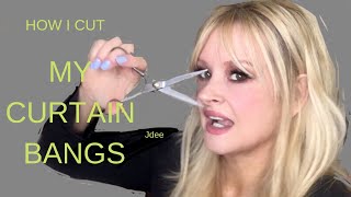 How I Cut My Bardot Bangs | Curtain Bangs Tutorial | #Over40Hair