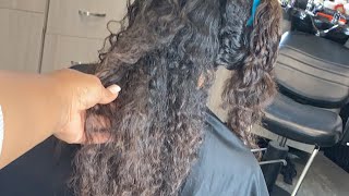 Silk Press Long Natural Hair |Omg Never Had A Trim Before