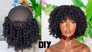 Diy Curly Crochet Wig With Bangs Using X-Pression Multi | Omoni Got Curls
