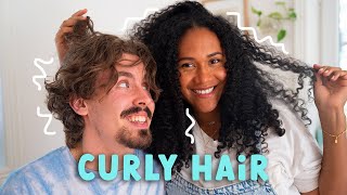 Couples Curly Hair Routine