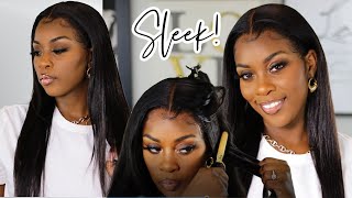 How To: Super Sleek Straight Lace Frontal Wig!| Klaiyi Hair