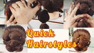 Bun Hairstyle In 2 Min! Hair Style Girl! New Hairstyle! Easy Hairstyles!