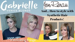 Gabrielle 22F16S8 By Jon Renau + How To Style Your Pixie Bob Wig With Synthetic Hair Products!