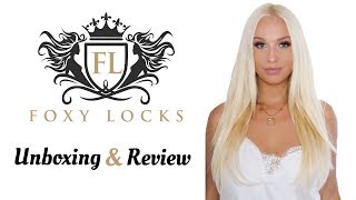 Foxylocks Extensions Unboxing & Review | 18 Inch Hollywood Blonde