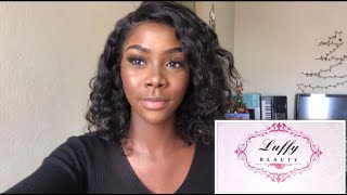 Aliexpress 10" Curly Bob Wig Review & Installation | Luffy Beauty
