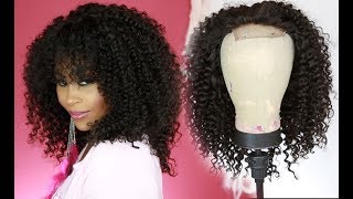 How To Get A Beautiful Curly Bob Wig With Bangs! Ft Queen Life Hair