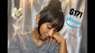 Clip On What?!!! Amazon Bangs Hair Piece Review **Ft. Deethens Hair