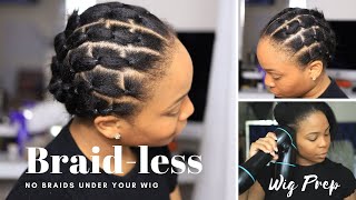 Forget Cornrows Underneath Wigs, Try This Instead Braid-Less Method | Wash Day W/ Revair