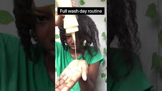Full Wash Day Routine On 4B Natural Hair #Shorts #Youtubeshorts #Naturalhair