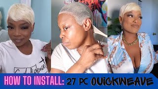 How To Install: Quick Weave Transformation + Make Up #Growingwithfinesse #Bumpcollection27Pcweave