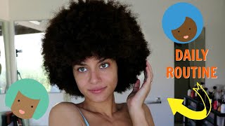 How I Style My Afro | Daily Routine | Type 4 Hair