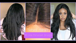 How To Customize A Lace Closure For A Natural Hairline|Mi Lisa Peruvian Straight