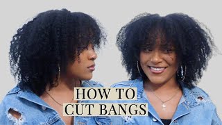 How To Cut Bangs On Curly Natural Hair | 4A, 4B, 4C