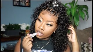 How I Styled A $65 Curly Bob With A Square Part Half Up Ponytail  Ft Newa Hair | The Tastemaker