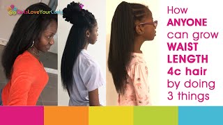 ♥ 77 ♥ How To Grow Long Natural 4C Hair By Doing 3 Things - Our Easy Monthly Natural Hair Routine.