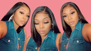 The Next Wig You Must Have | No Work Needed Step By Step Lace Frontal Install | Highlight Bob Wig