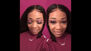 13X6 Lace Frontal Human Hair Straight Bob Wig: Pre-Plucked Hairline & Bleached Knots Ft. Eva Hair