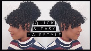 Faux Curly Bun With Bangs Tutorial *Quick & Easy Hairstyle For Church And Holidays*