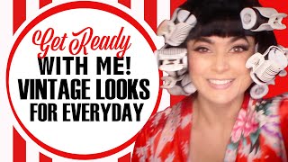 How To Create Pinup Looks For Everyday | Bettie Bangs | Hot Rollers | Airbrush | Cat Eyes | Glam