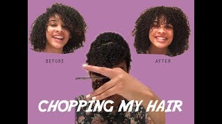 Chopping Off My 3C Hair!! + How To Cut Bangs For Curly Girls