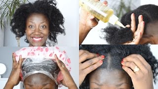 How To: Hot Oil Treatment Natural Hair 4C || Thin/Fine Hair || Adede
